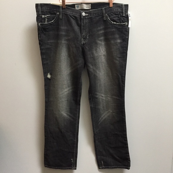New NWT Gap black skinny distressed jeans plus size 18 18R - Picture 1 of 7